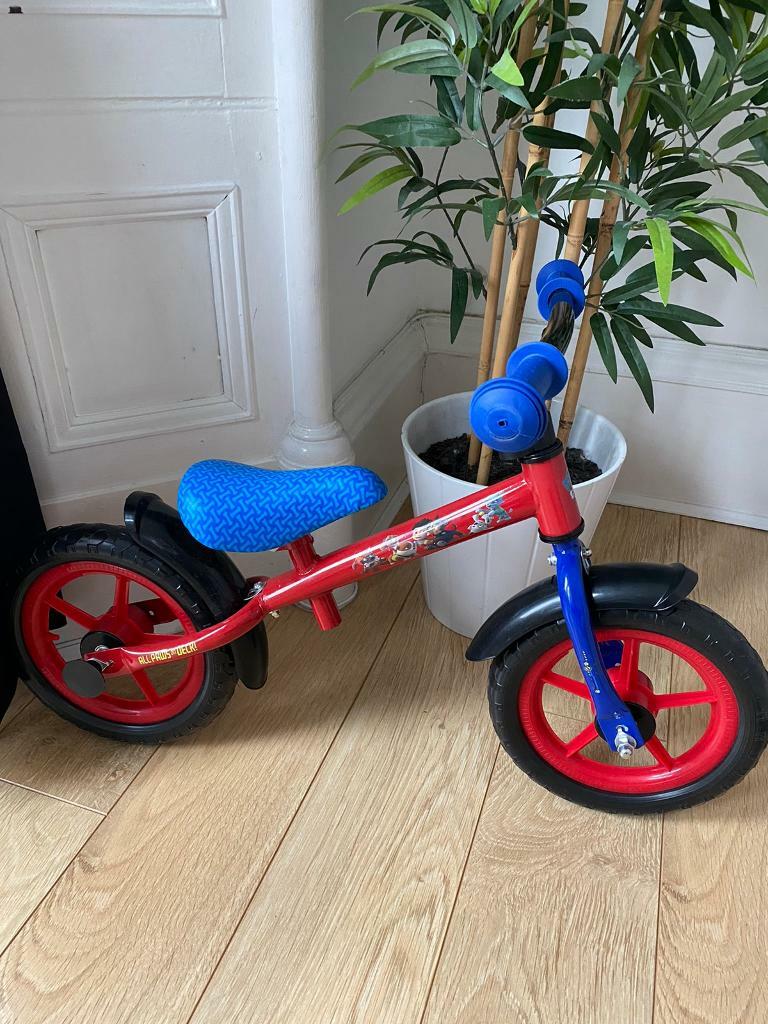 smyths paw patrol balance bike